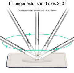 360-Grad-Flachmopp mit Eimer